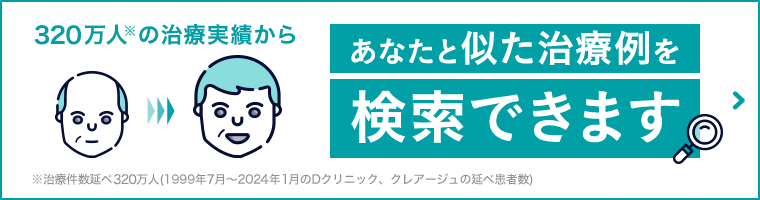 210万人※の治療実績からあなたと似た治療例を検索できます