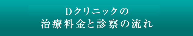 治療料金と診察の流れ